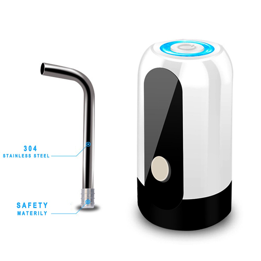 Vattenflaska pump usb laddning elektrisk vatten dispenser bärbar automatisk mini drink dispenser pump för drycker