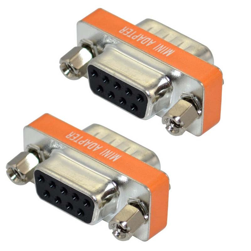 Mini Null Modem DB9 feMale to DB9 feMale plug Adapter Gender Changer