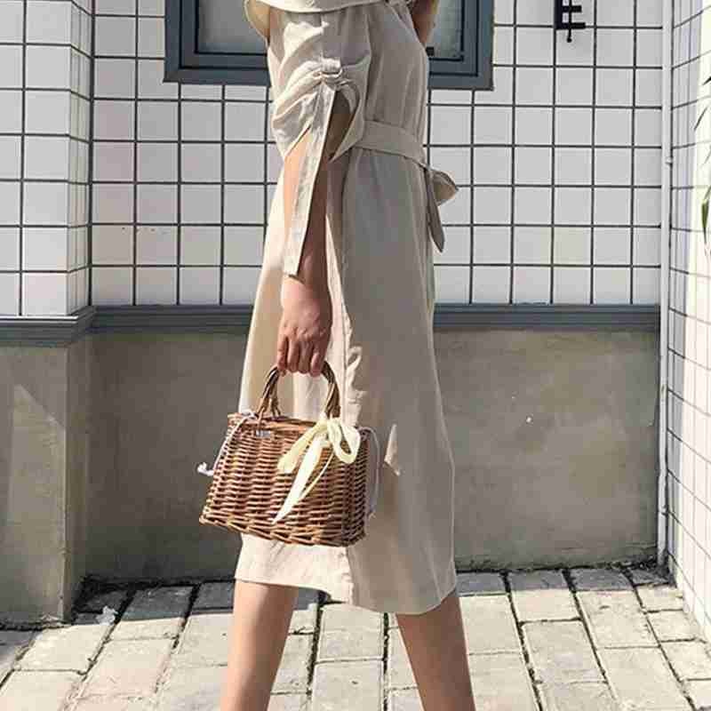 Fita palha saco verão mini artesanal rattan vime lazer satchel férias bolsa de viagem das senhoras mão o1n9