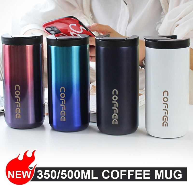 Thermo cup for coffee travel mug Large Capacity Stainless Steel Thermos Portable Vacuum Flask Insulated Simple Thermo Bottle