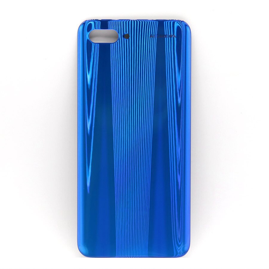 Back Glass for Huawei Honor 10 Battery Cover Rear Housing Door Glass Case For Honor 10 Back Battery Cover Panel With Camera Lens: Blue No Lens