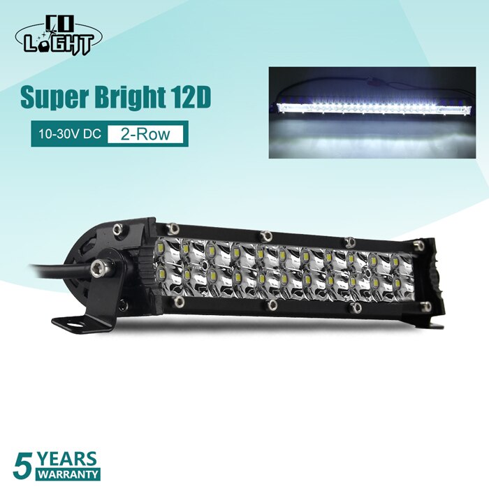 CO LIGHT Super Slim 12D 8&quot; 20&quot; 32&quot; LED Bar Spot Flood Beam LED Light Bar for Tractor Boat Offroad 4WD 4x4 Trucks SUV ATV 12V 24V: 12D 8 inch 60W
