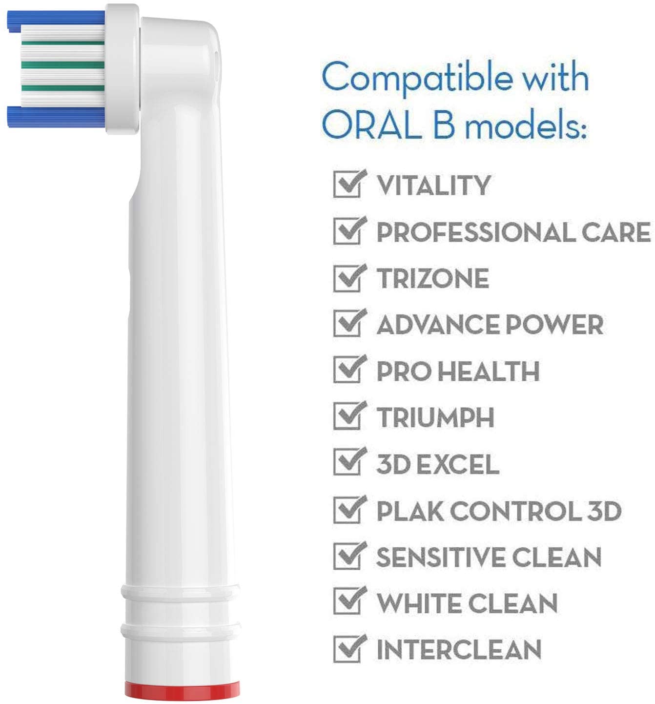 Têtes de brosse à dents électrique pour Oral B, tête de brosse de resubdivision pour la vitalité, buses Oral-B