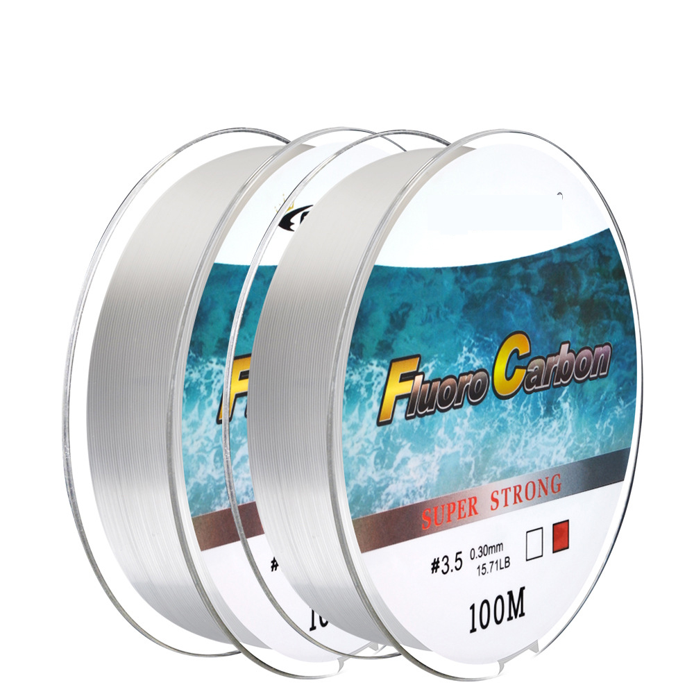 100M Fluorocarbon Coating Fishing Line Carbon Fiber Monofilament Leader Line Carp Fishing