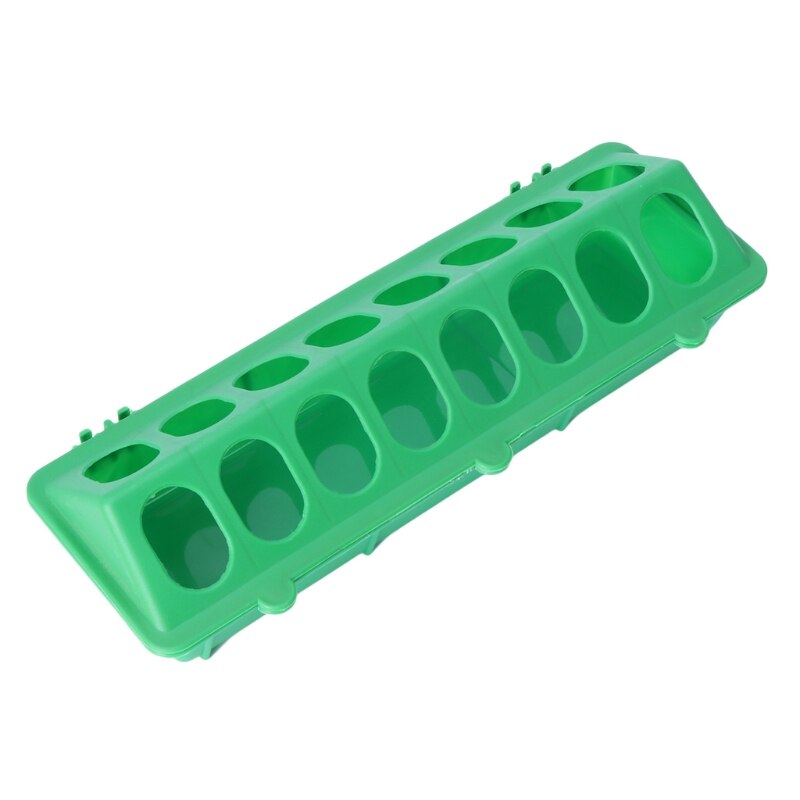 Foderautomat til kyllingetrug i plast til kyllingefjerkræfoderbakke til dueavl 30cm/50cm: Grøn / 30cm