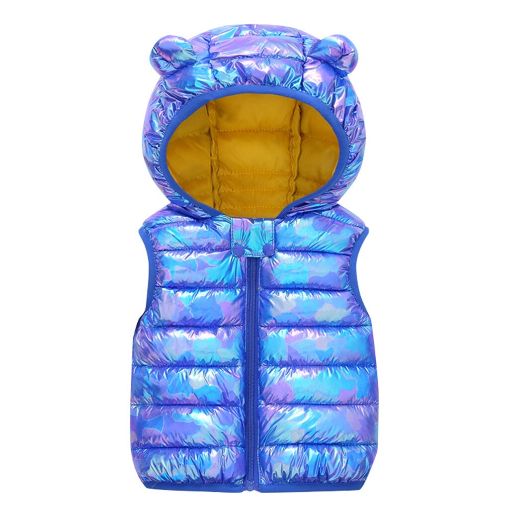 Vest Children Jackets Toddler Baby Girls Clothes Winter Cartoon Windproof Coat Hooded Warm Children Outwear Waistcoat