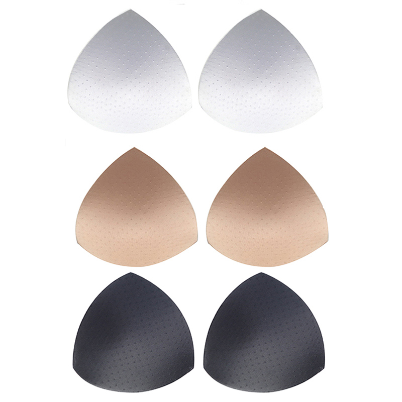2/3/4Pair Sponge Bra Pads Push Up Breast Enhancer Removeable Bra Padding Inserts Cups for Swimsuit Bikini Padding Breathable: S / Brown