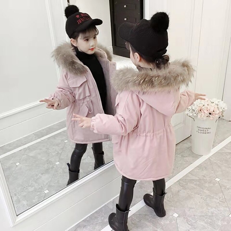 Arrivals Winter Meisje Jas Casual Hooded Warm Parka Meisjes Kleding Uitloper Mode Meisjes Parka Jas Voor 3-12Yrs: 003 / 10