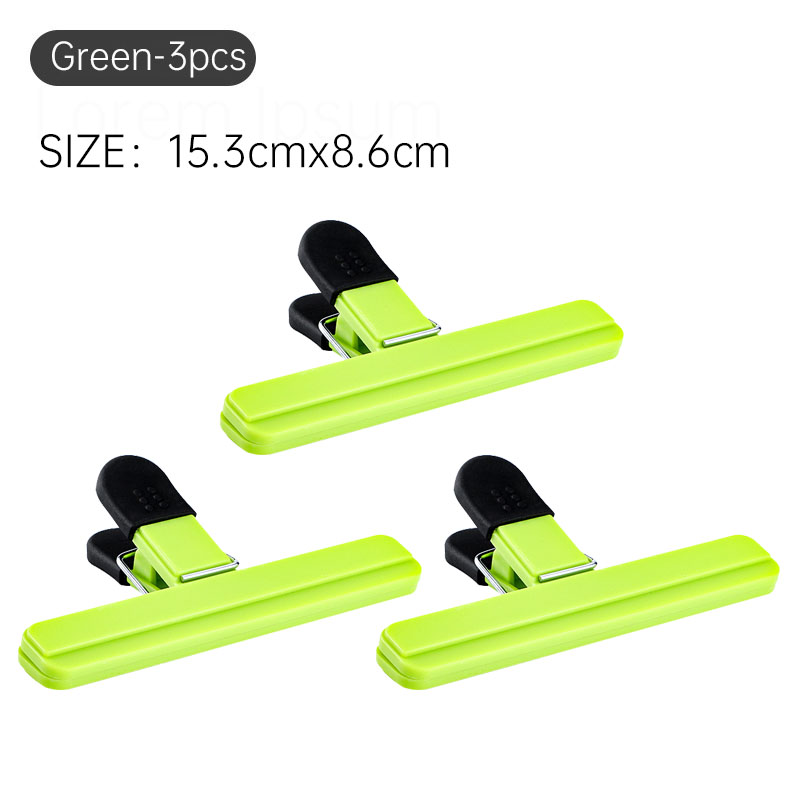 1/3 stk. bærbare store chipposeklemmer plastik assorterede størrelser mad-snackforsegling forseglingsklips tætningsklemme køkkenopbevaringstilbehør: Beige