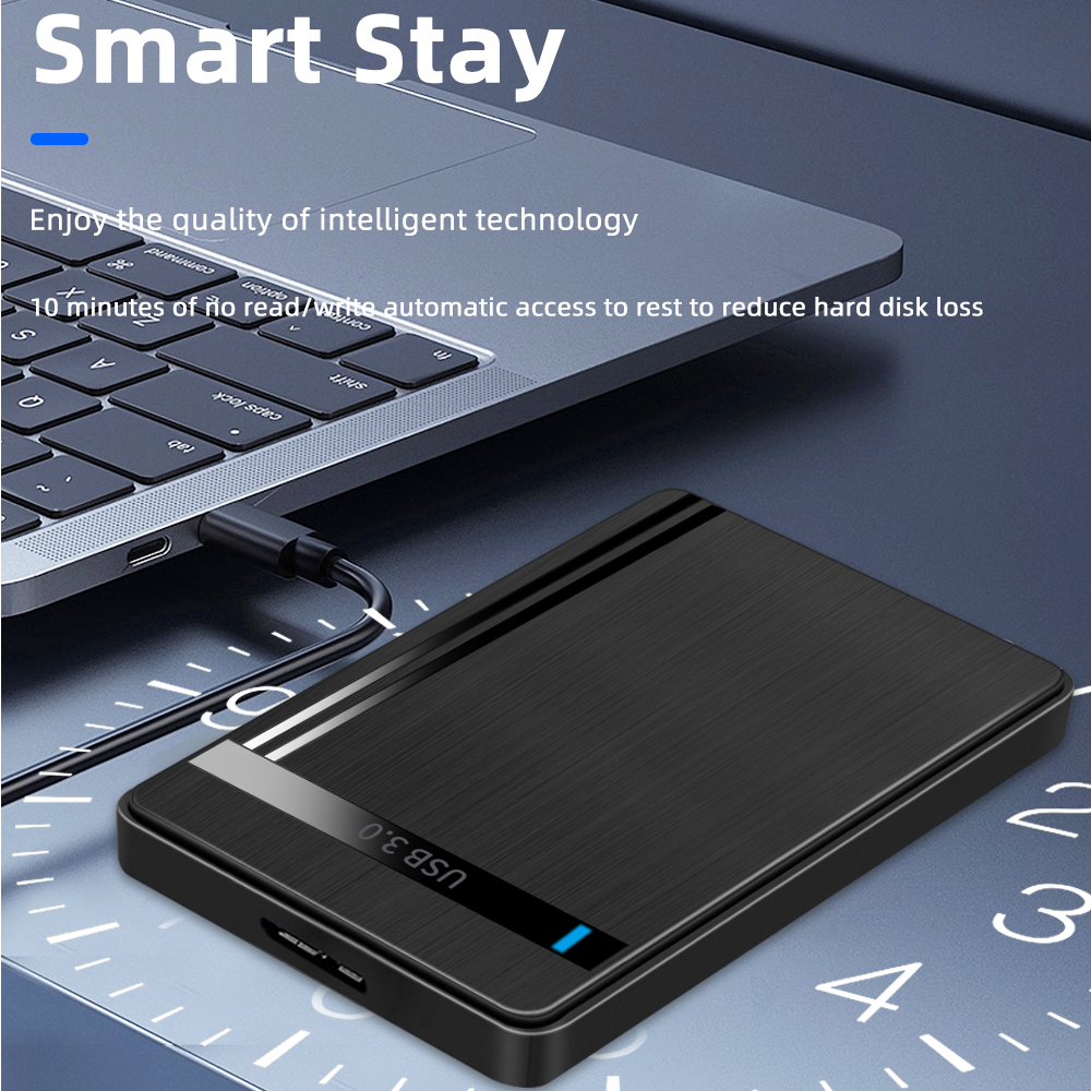 TISHRIC HDD Case SATA to USB3.0 HDD Enclosure 2.5 inch Hard Drive Case Support 6Gbps Mobile External HDD Case for PC Laptop