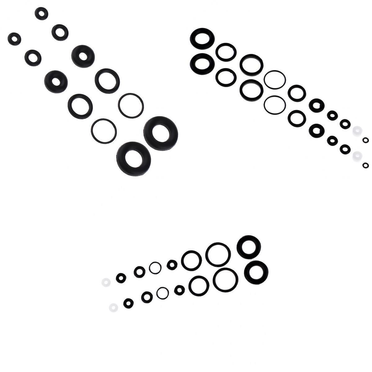6 set svarta o-gummitätningar lämpliga för airbrush invändig tätning