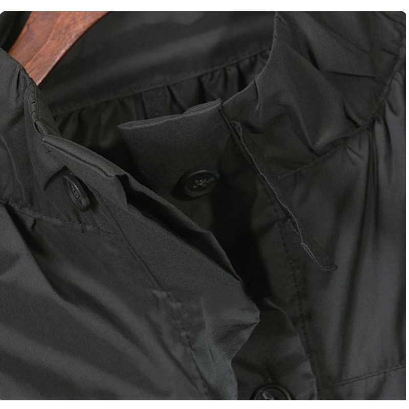 Forår efterår trenchcoat kvinder tynde windbreakers plus size rullekrave sort streetwear overtøj