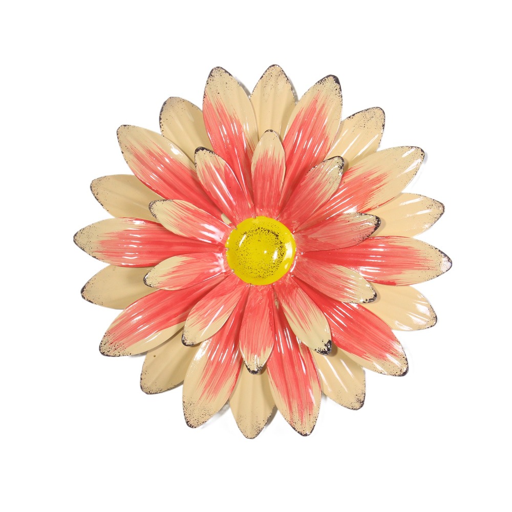 Tuin Decor Ijzeren Bloem Hek Decoratie Creatieve Prachtige Muur Opknoping Kleurrijke Kunst Achtergrond Hanger Prop: legergroen