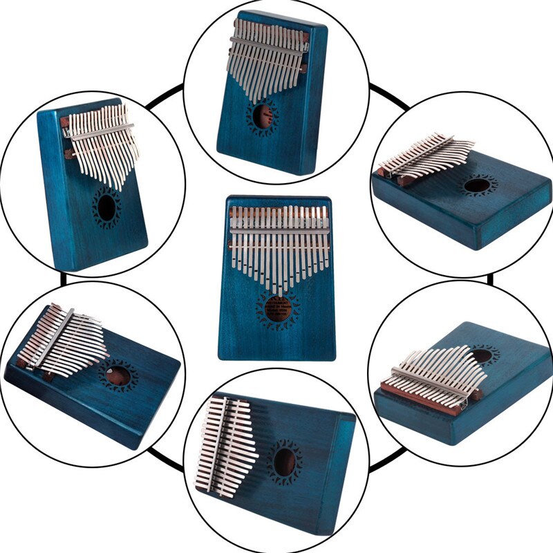 Irin 17- toetsen kalimba duimpiano acaciahout schokbestendige duimpiano met karinba-doos stemapparaat vingerbescherming handleiding voor beginners