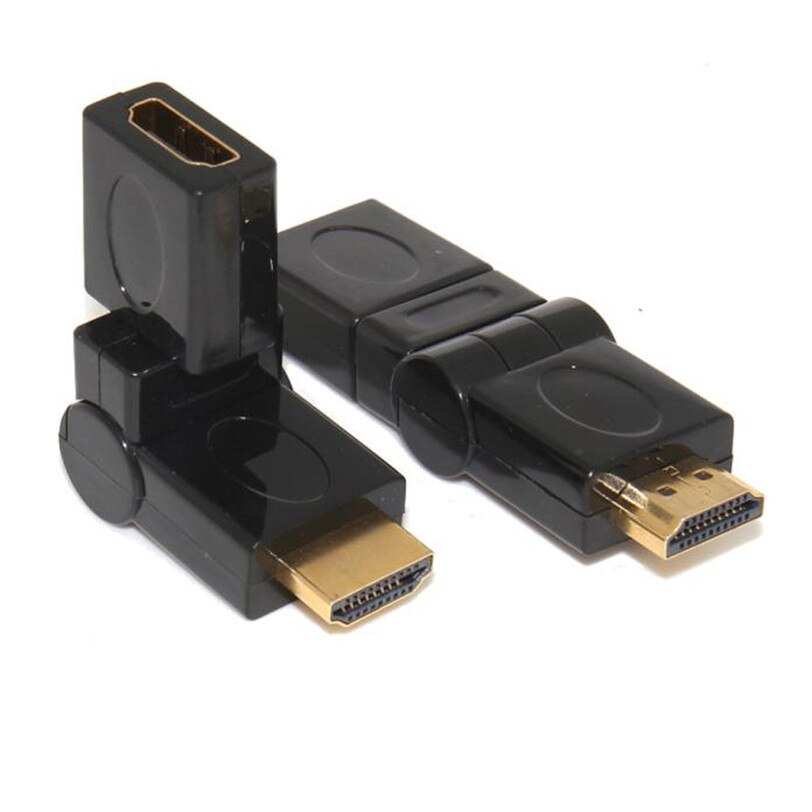 HDMI 1,4 Abgewinkelt Typ HDMI Männlich zu Weiblich 90 180 360 Grad Rotierenden Adapter Jul18 Professionelle Fabrik Preis