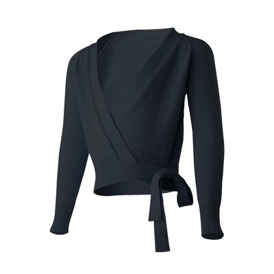 Women Knitwear Dance Warm ups Ballet Sweater Wrap Up Cardigan Long Sleeve Cashmere Winter Dance Warmer Ballerina Dancewear: black / XL
