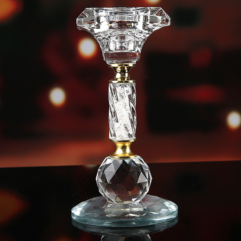 Krystalglas lysestager feng shui skål lysestage til lysestager centerpieces bryllup hjem bar fest dekor bord tabel ornament