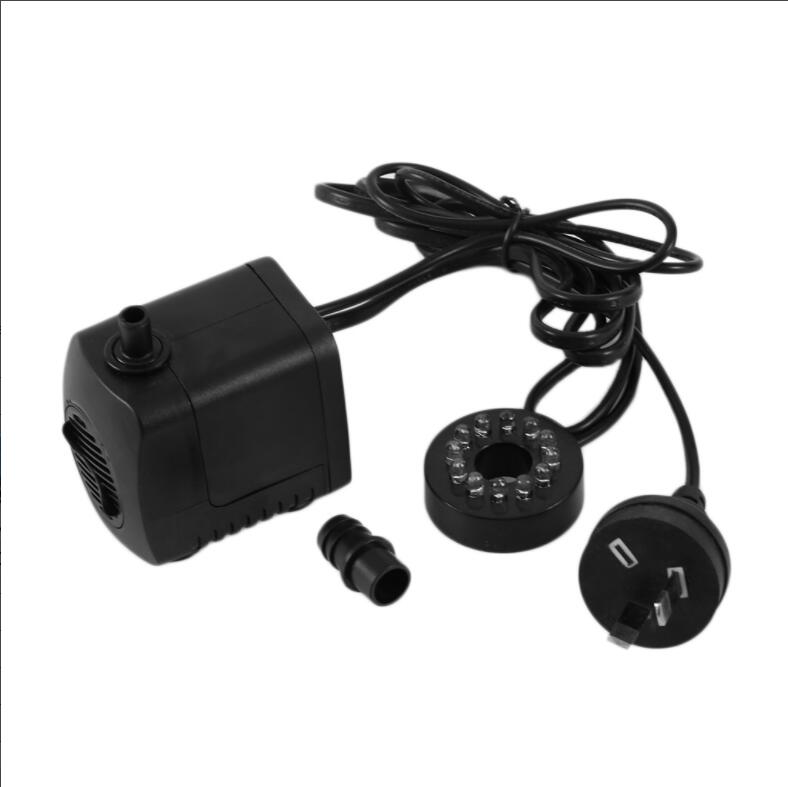 Nicrew 15W 800L/H Dompelpompen Fontein Waterpomp Met 12 Kleur Led Light Fish Tank Aquarium Fontein Vijver zwembad Pompen Decoratie: UK Plug