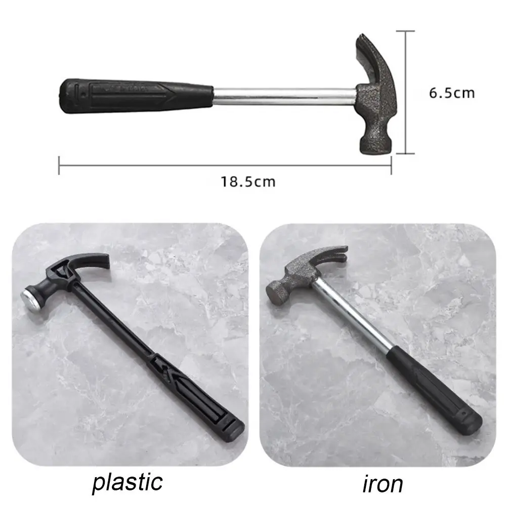 Household Craft DIY Woodworking Mini Hammer Metal Iron Plastic Repair Horn Hammer Small Multitool Hand Tool Wall Nail