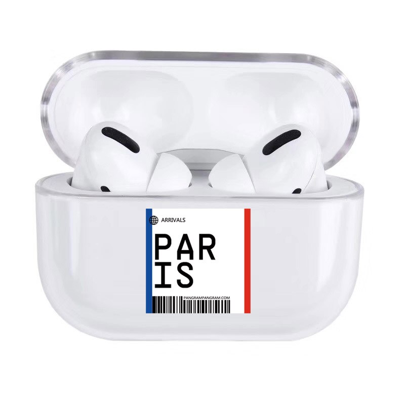 DHL Buchstaben Harte Fall Für Apple Airpods 3 Abdeckung Luxus Transparent Kopfhörer Fall Einfache Cartoon Headset Box Für airpod Pro capa: For Pro-9