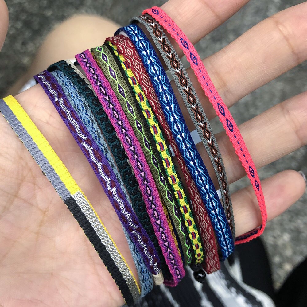 Kelitch String Wave Armband Voor Vrouwen Meisjes Boho Handgemaakte Gevlochten Silk Rope Wrap Armbanden Manchet Bijoux