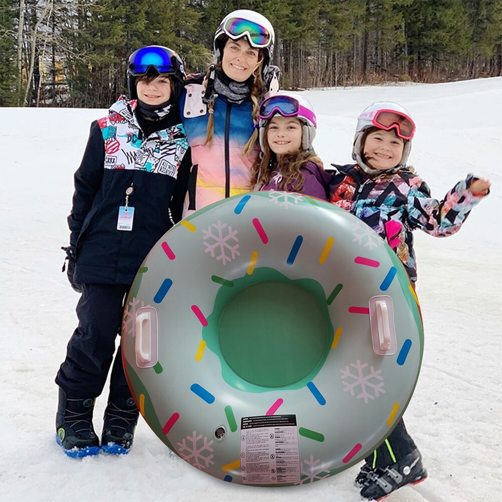 Ciambella gonfiabile in PVC addensato all&#39;aperto cerchio da sci durevole resistente all&#39;usura slitta da neve tubo da sci anello da sci Pad accessorio sportivo