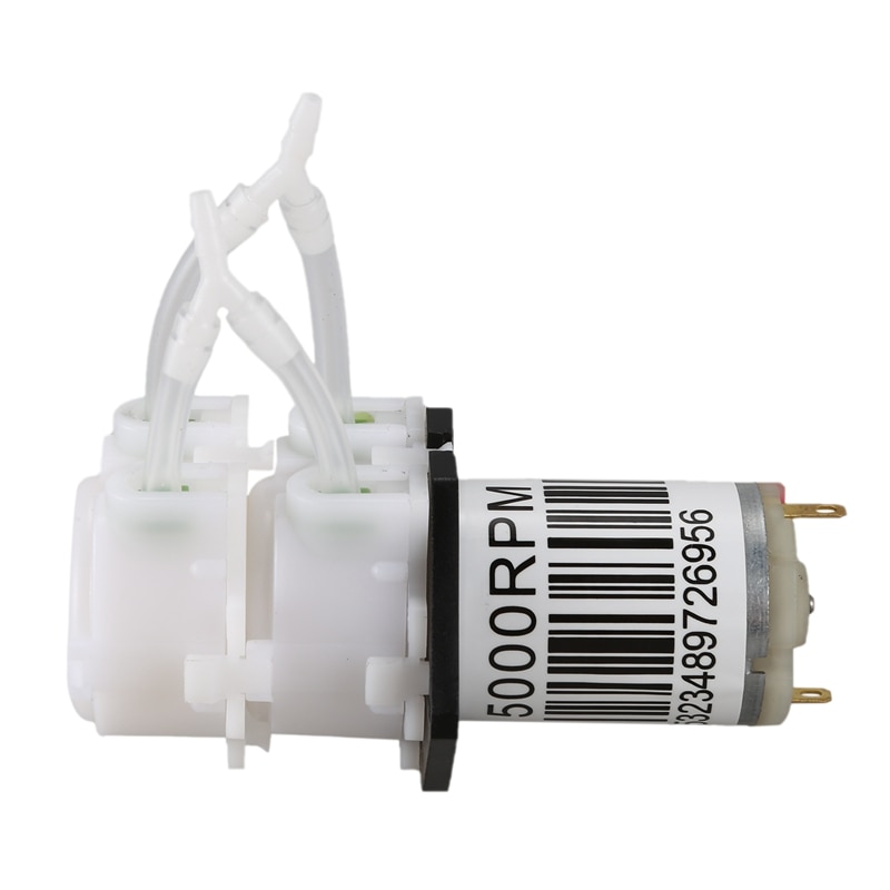 12V Double Head Peristaltic Pump Micro-Large Flow Circulation Pump Pump Quiet Small Pump Self-Priming Pump Hose Pump