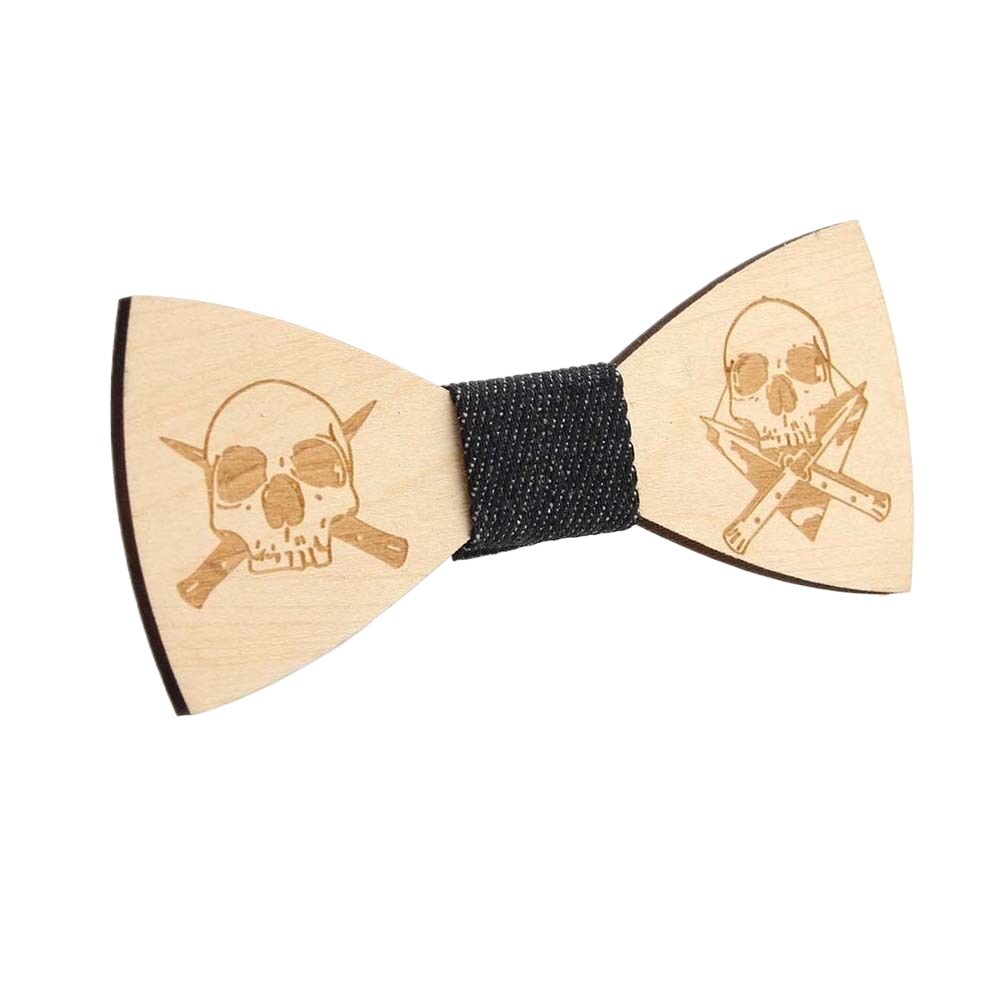 Pajarita de madera Vintage para hombre, corbatas de madera Retro talladas con agujeros, correa ajustable, pajarita de madera, Corbatas: Azul