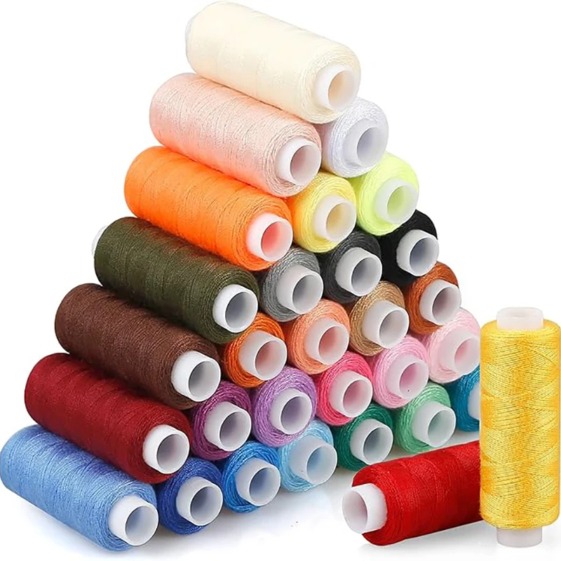 10Pcs Sewing Thread Hand Sewing String Spool for Embroidery and Sewing Machine DIY Embroidery Thread 200 Yards Each