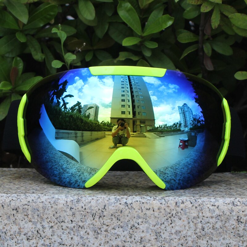 Anti-fog Double Layers Ski Goggles Lens Ski Mask Glasses Skiing Snow Snowboard Goggles Eyewear Mirror Polarize Men Women: Yellow