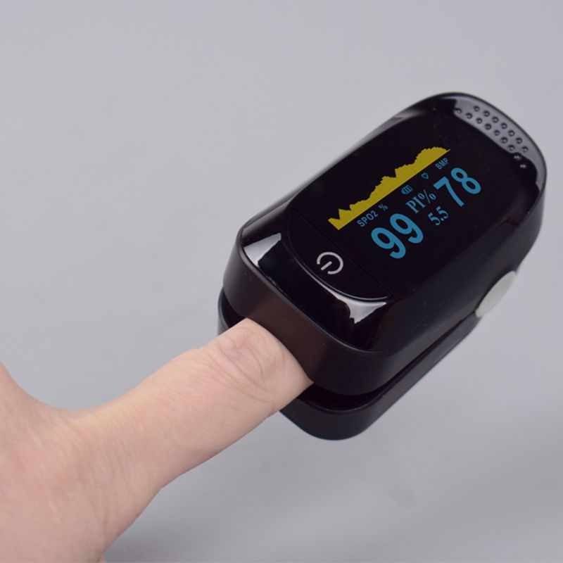Protable Finger Clip Pulse Oximeter Fingertip Heart Rate Monitor Oxymeter Applicable for Adult Home Health Test Use