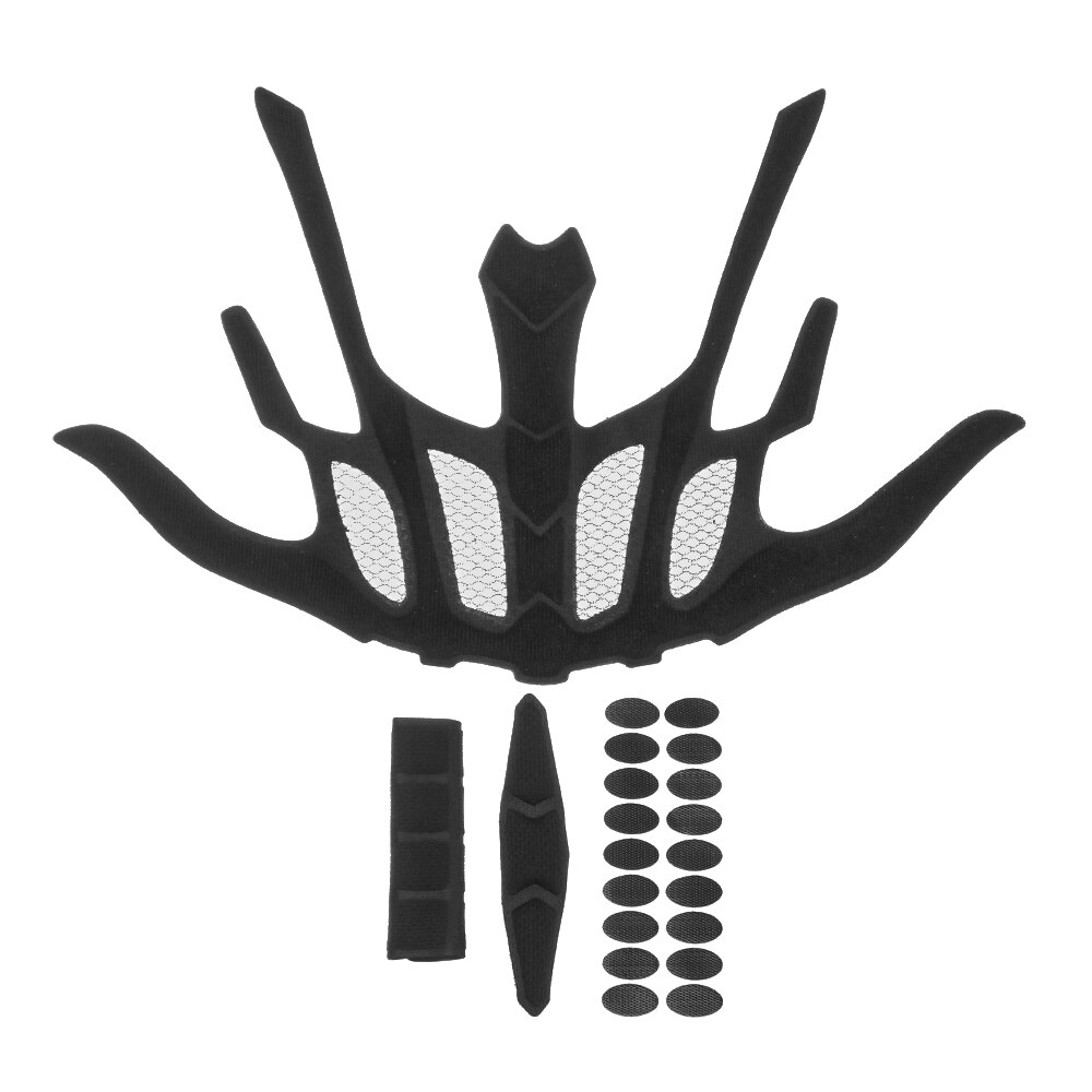 kit di imbottitura interna in spugna sigillata per casco impostato di cuscinetti in schiuma universale per casco da ciclismo per bicicletta: impostato 3 balck