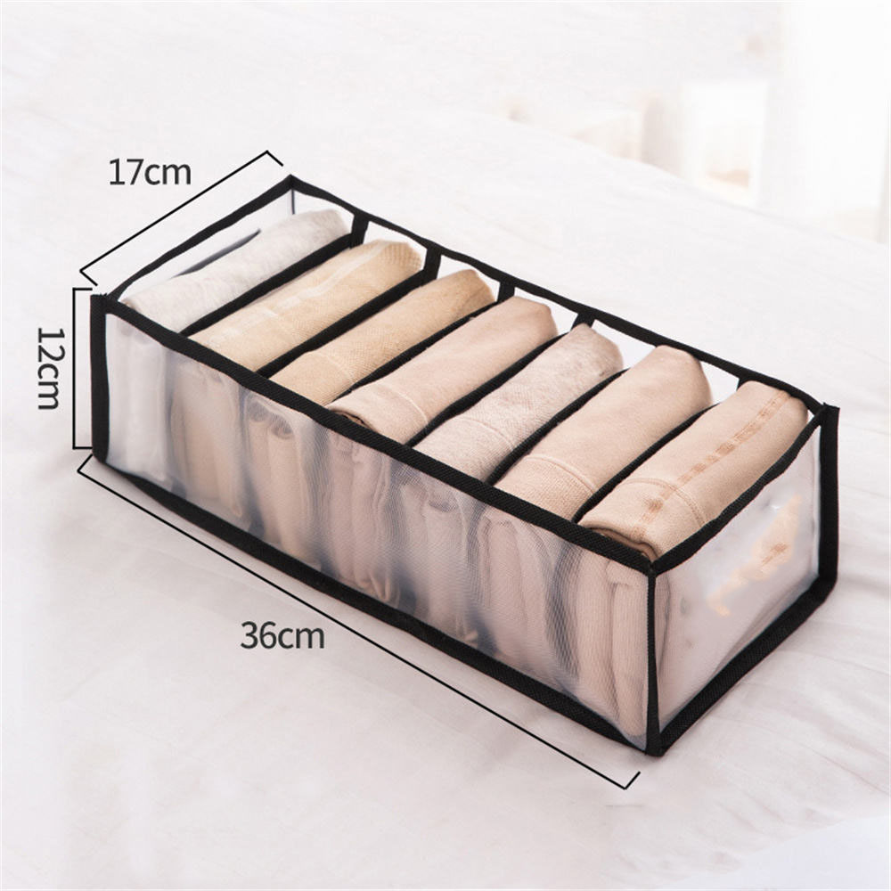 Kleidung Organizer Jeans Hosen Aufbewahrungsbox Kleiderschrank Schublade Organizer für Unterwäsche BH Krawatten T-Shirt Socken Organisationssystem: Tiefe Blau