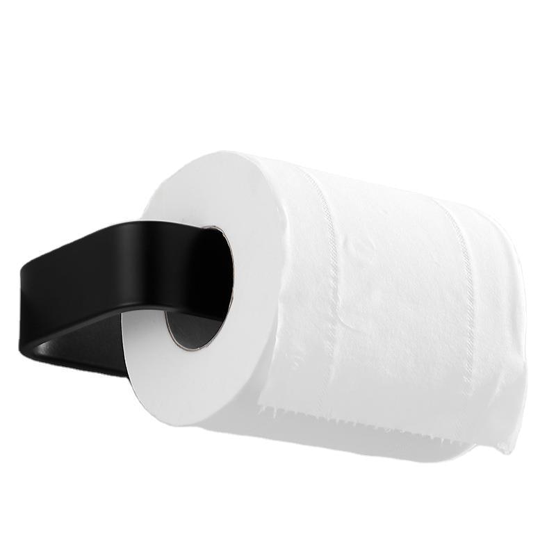 Badeværelse toiletpapirholder aluminium mat sort vægmonteret toiletrullehylde til køkkenbadeværelset tilbehør