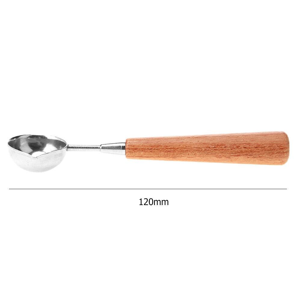 Retro cera de vedação forno fogão pote alça de madeira vedação colher de cera para vedação de cera decorativa selo de cera presente do ofício dropship: 08
