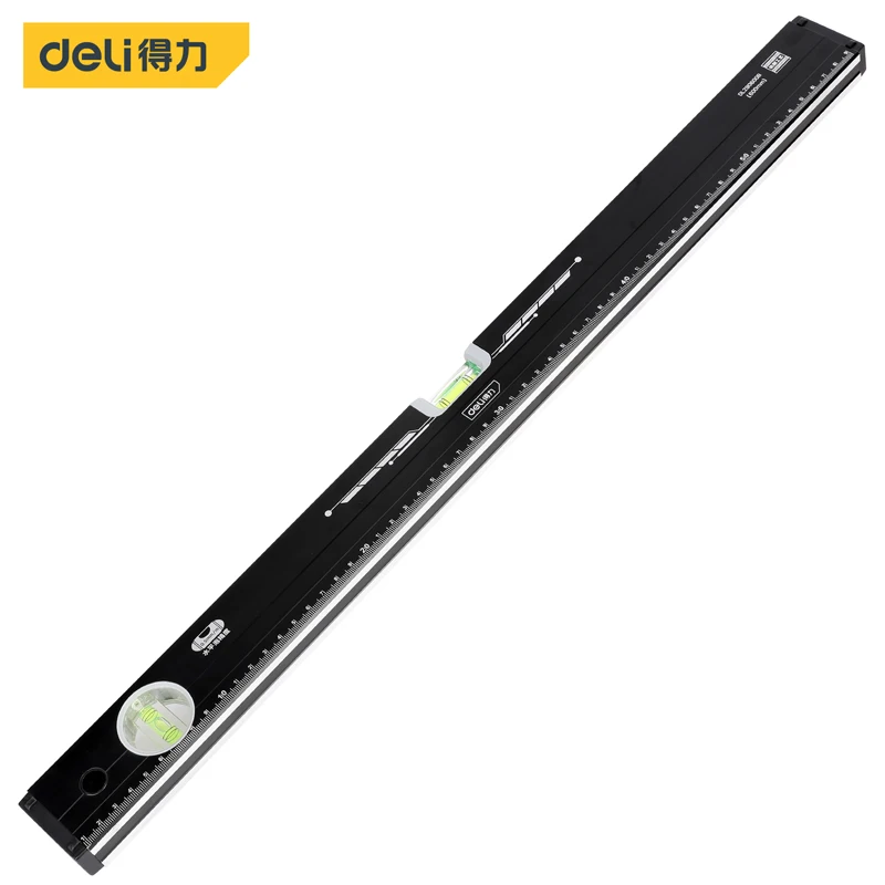 Deli-Nivel de burbuja de alta precisión, instrumentos de medición de nivel doméstico multifuncionales, herramientas manuales de medición para carpintería, 600mm