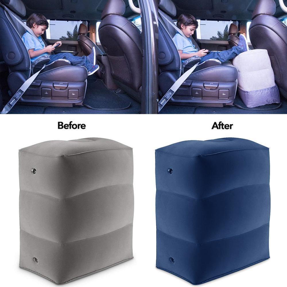 Reizen Opblaasbare Voet Verstelbare Kids Vlucht Auto Slapen Footreast Pad Op Kussen Been Bus Rusten Voor Kids Airp G6P8