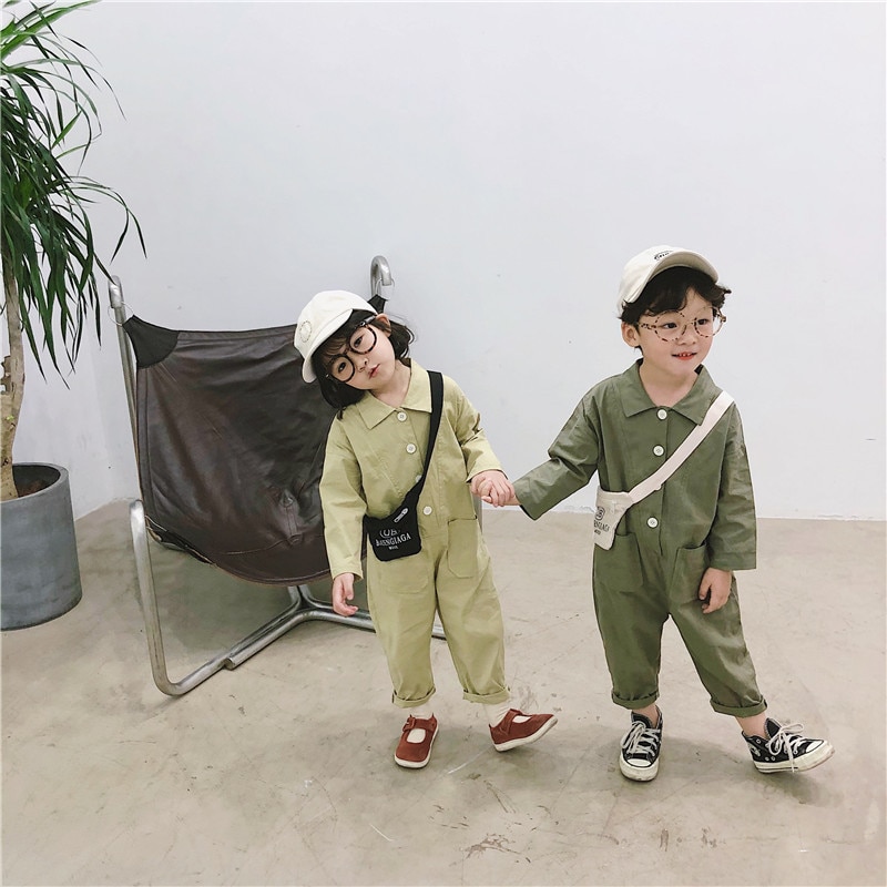2 3 4 5 6 7 Jaar Peuter Baby Overalls Koreaanse Casual Jumpsuit Voor Meisjes Lente Herfst Kids kleding Kind Broek