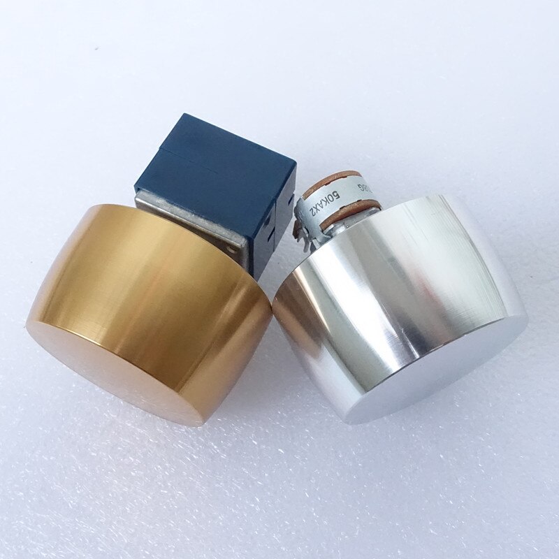 BRZHIFI perilla de aluminio completa para amplificador de potencia, 44x27mm