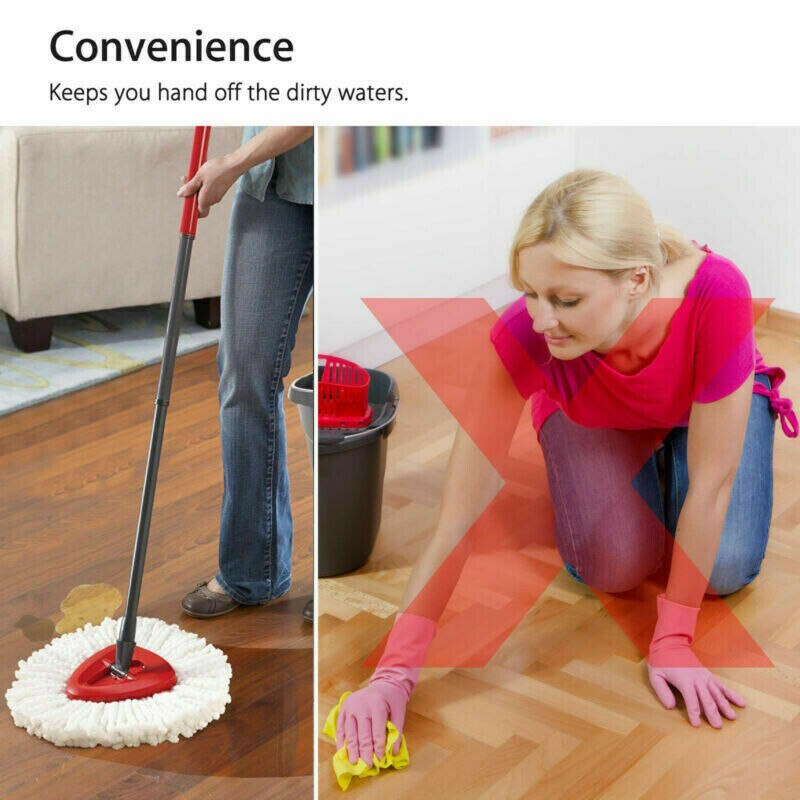 Vileda Easy Wring and Clean Turbo Microfibre 2in1 Replacement Refill Mop Head Accessory Home Cleaning Tools