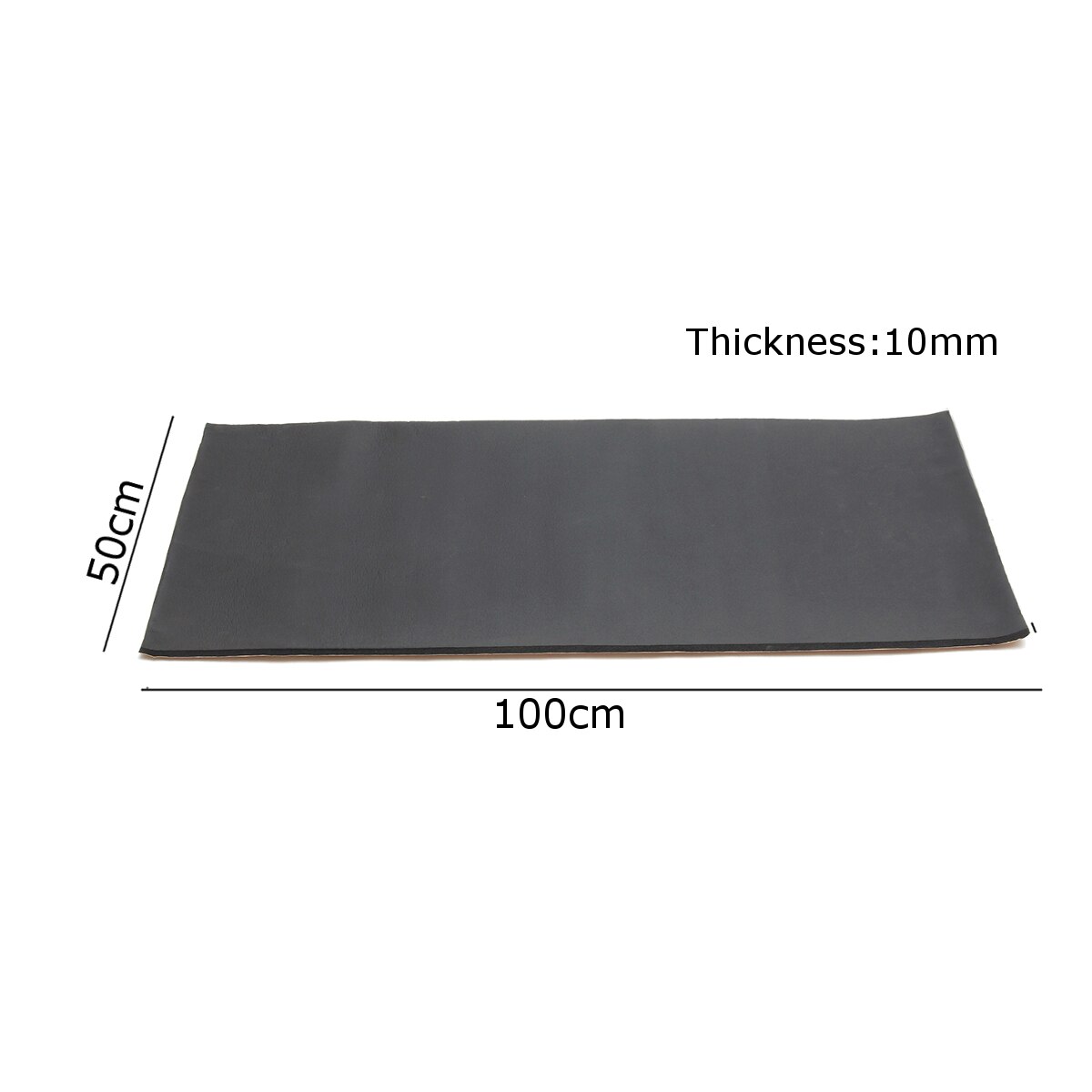 1m x 50cm x 10mm Black High Density Self Adhesive Closed Cell Foam Sheets Soundproof Insulation Thermal Waterproof