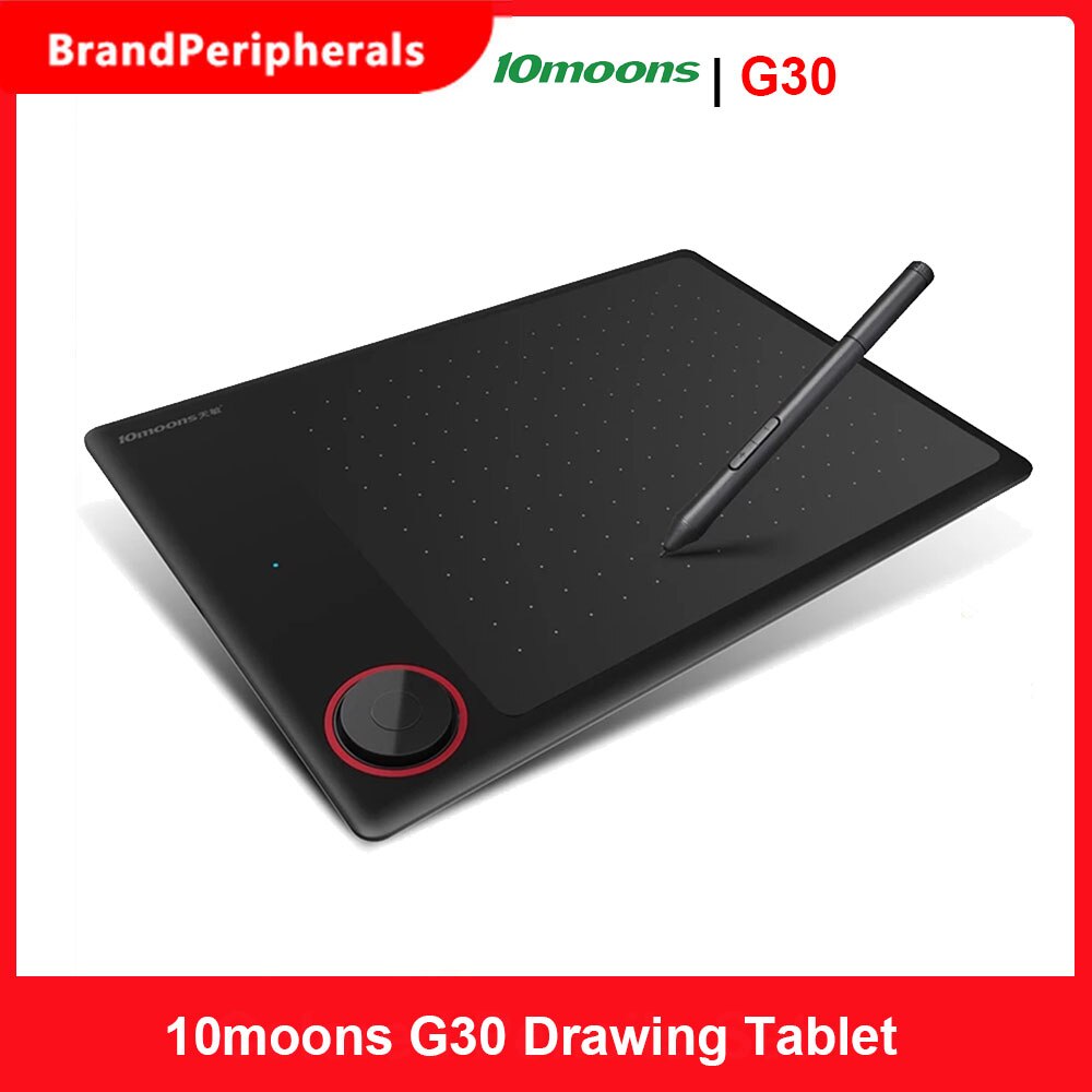10moons G30 Graphic Tablet 8192 Levels Digital Drawing Tablet with Pen Multifunctional Ultralight Grafische Tablet
