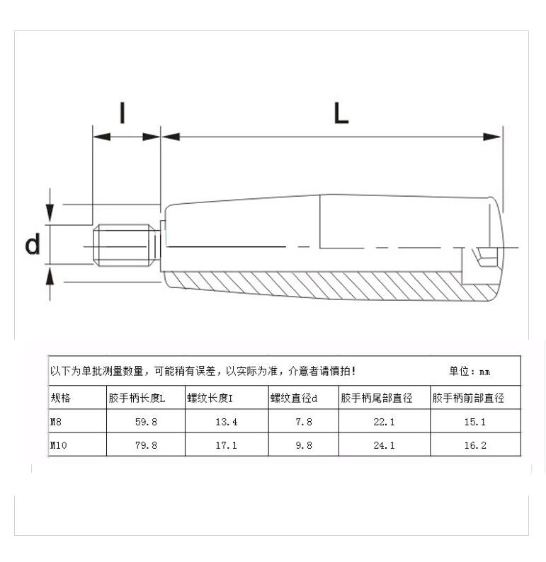 FUMAO – roue électrique à main droite M8/M10, poignée en bois, en bakélite, vis en plastique