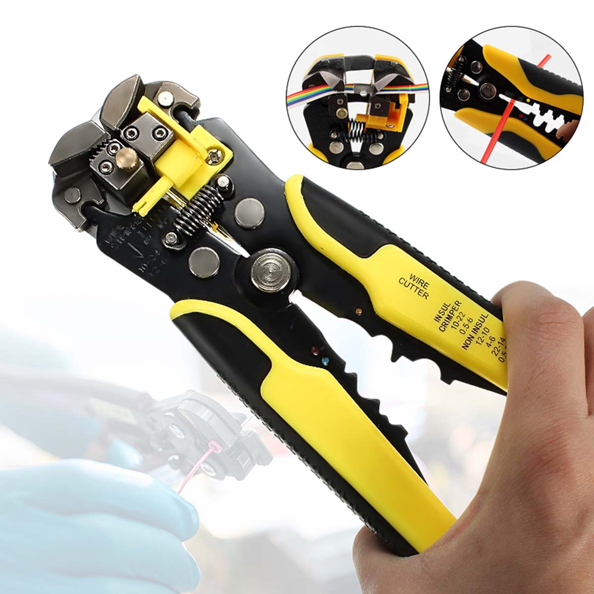 Drillpro Automatische Wire Stripper Crimper Cable Cutter Stripper Gereedschap Krimptang Terminal Tool Voor 0.2-6 Vierkante Mm