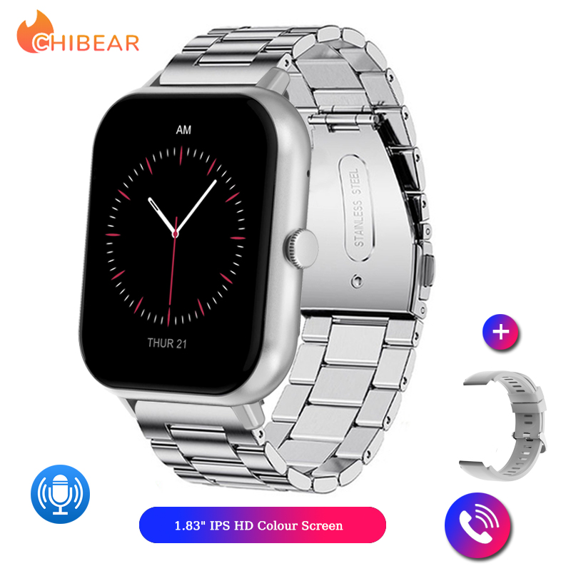 Nowy Smartwatch 2025 Dla Kobiet i Mężczyzn Prezent Pełny Ekran Dotykowy Zegarki Sportowe zdatność Połączenia Bluetooth Smartwatch Damski Dla Androida i iOS: Czerwony