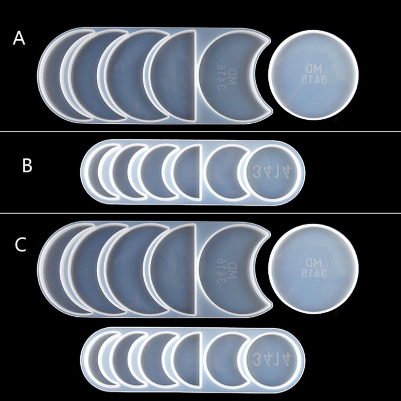 Starry Lunar Eclipse Resin Mold Astronomy Crescent Moon Phases Silicone UV Resin Casring Mold Moon Plant diy Craft Tools