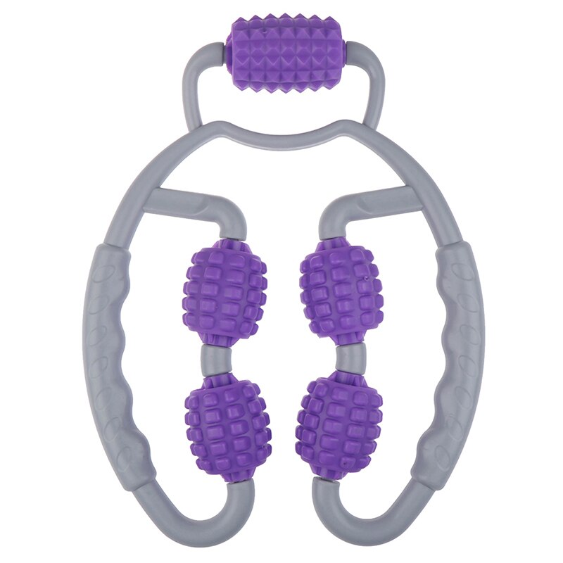 1pc eliminere muskelafslapning hjul kalv massage rulle fitness skum skaft ring ben klemme massager: Lilla