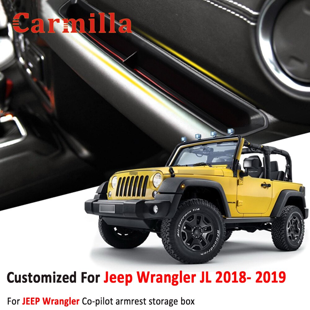 Car Accessories for Jeep Wrangler JL JLU Gladiator JT Truck Passenger Storage Tray Door Side Storage Box
