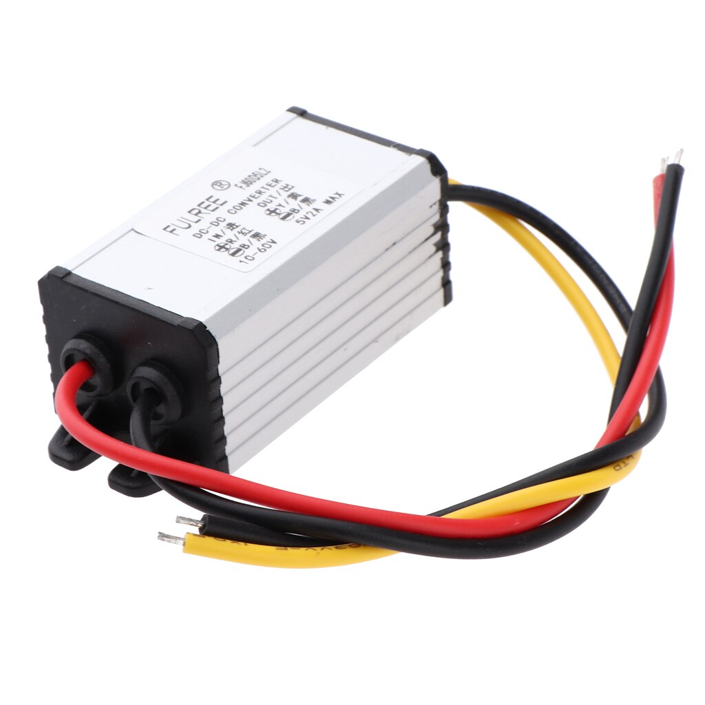 1Pack 10-60V to 5V 2A 10W Buck Voltage Converter Step-down Volt Regulator