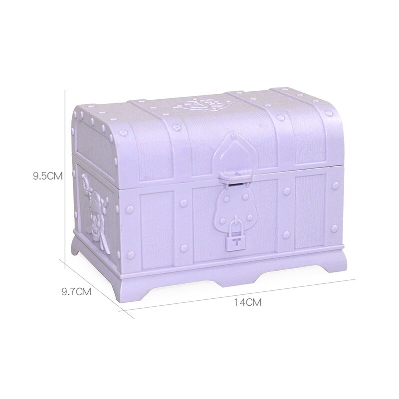 Doldoly Piraat Schatkist Doos Sieraden Opbergdoos Case Home Decoratieve Slaapkamer Opslag Speelgoed Box Party Gunsten Props: marca purple II